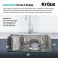 thumbnail image 3 of Kraus Kore Workstation 27-inch Undermount 16 Gauge Single Bowl Stainless Steel Kitchen Sink with Accessories (Pack of 5) with Waste Guard Continuous Feed Garbage Disposal, 3 of 12