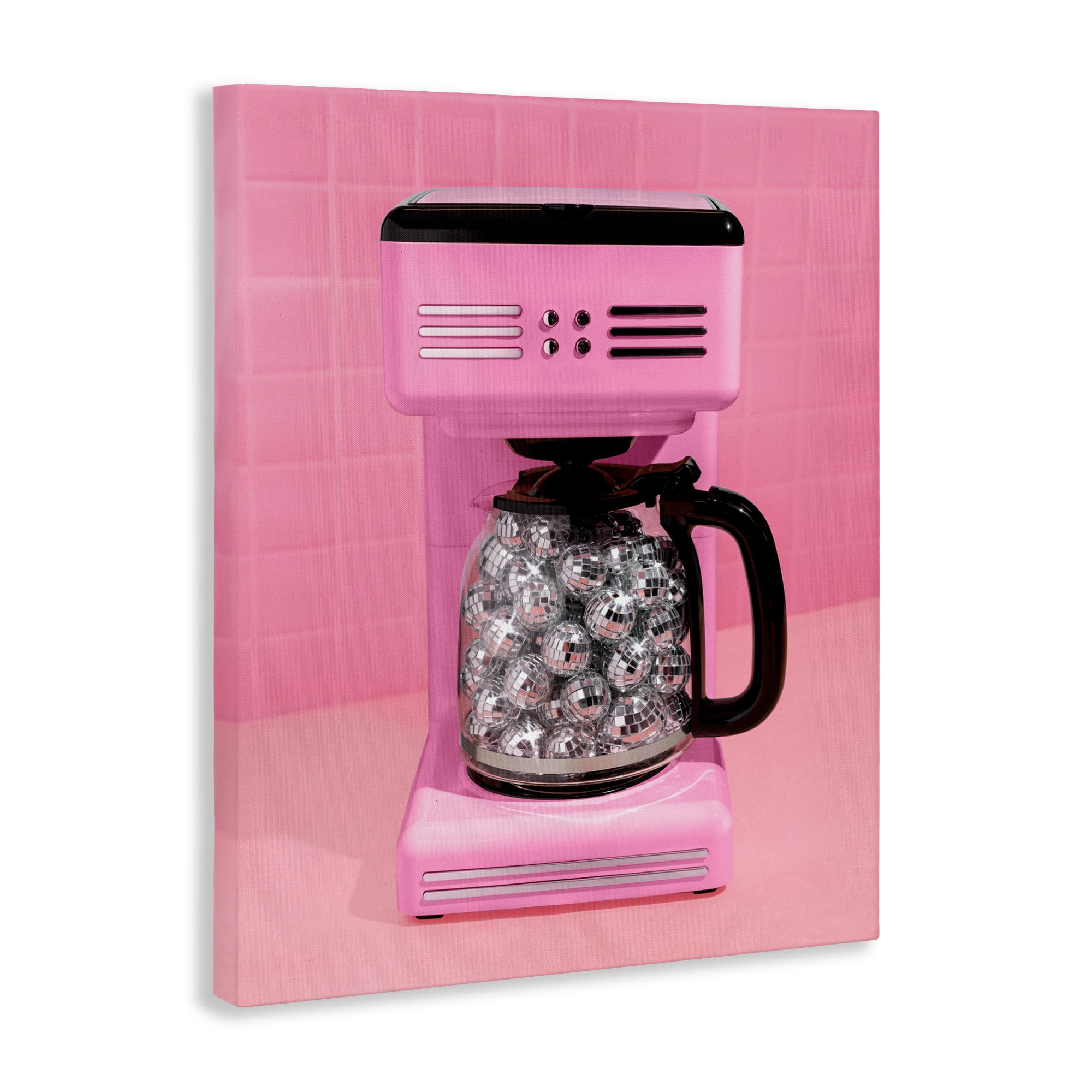 Stupell Industries Disco Coffee Over Pink Canvas Wall Art, design by LISH Creative