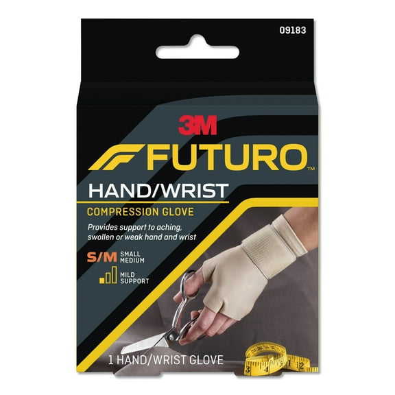 FUTURO Energizing Support Glove, Medium, Palm Size 7 1/2" - 8 1/2", Tan -MMM09183EN