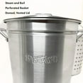 thumbnail image 2 of Bayou Classic 4060 60-qt Aluminum Stockpot w/Basket Features Domed Vented Lid Heavy Riveted Handles Perforated Aluminum Basket Perfect For Boiling Steaming and Canning, 2 of 8