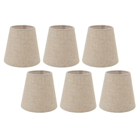 Lamp Shade, Linen Fabric Lampshade Light Good Light Transmission 6Pcs Reliable Wear Resistant Non Dazzling For E14 Bulbs