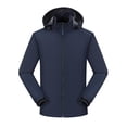 thumbnail image 4 of Cmfcve Rain Jacket for Women Waterproof Lightweight Windbreaker Jacket with Hood Packable Zipper Raincoat with Pockets M-4XL, 4 of 7