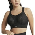 thumbnail image 1 of Panache Non-Wire Sports Bra (7341),40F,Black/Latte, 1 of 4