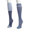 thumbnail image 4 of MUK LUKS Women's Regular Width Compression Cotton Knee-High Socks, 2-Pack, Shoe Sizes 6-10, 4 of 6