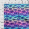 thumbnail image 2 of oneOone Velvet Turquoise Blue Fabric Conversational Eye Sewing Craft Projects Fabric Prints By Yard 58 Inch Wide, 2 of 4