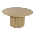thumbnail image 4 of Auden 60" Round Mid-Century Modern Fluted Pedestal Base Dining Table, 4 of 4