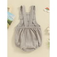 thumbnail image 3 of Bagilaanoe Newborn Baby Boys Girl Rompers Sleeveless Bodysuits 3M 6M 12M 18M 24M Infant Cotton Linen One Piece Jumpsuit, 3 of 8