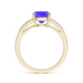 thumbnail image 2 of Angara Natural 2.45 Ct. Tanzanite with Diamond Classic Ring in 14K Yellow Gold for Women (Ring Size: 3.5), 2 of 8