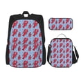 thumbnail image 1 of Fotbe Cartoon Lobsters 2 Set Escolar 3 en 1 para Niños - Mochila Duradera con Lonchera Aislante y Estuche para Lápices - Mochila Escolar para Niños y Niñas, 1 of 7