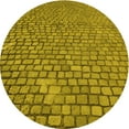 thumbnail image 1 of Ahgly Tapis Rond Lavable en Machine Intérieur Transitionnel Brun Bronze Foncé, 5 Pieds Rond, 1 of 7
