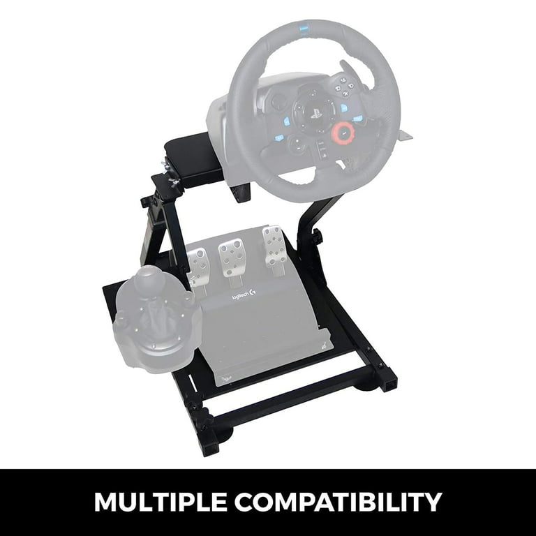  Racing Steering Wheel Stand Gaming Simulator Cockpit with Gear  Shifter and Pedal Mount Compatible with Logitech Thrustmaster Fanatec Wheels  Height Adjustable Easy Storage Gift box : Video Games