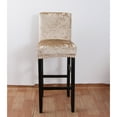 thumbnail image 4 of Stretch Bar Stool Cover, Velvet Pub Counter Stool Chair Slipcover Soft Dining Chair Covers Removable Washable, 4 of 7