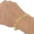 thumbnail image 3 of Nuragold 14k Real Yellow Gold Figaro Link 6.5mm Chain Bracelet (7"-9") Italian Jewelry for Men & Women, 3 of 19