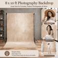 Light Beige 8'x10' Microfiber Photo Studio Backdrop for Portraits and ...