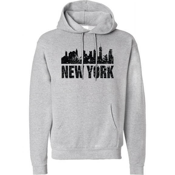Inktastic New York Skyline Grunge Adult Hoodie Sweatshirt