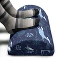 thumbnail image 3 of Unicorns Foot Rest, Fantasy World with Floral Motives, Non-Slip Backing Adjustable Ergonomic Memory Foam Leg Support for Office, Dark Lavender Sky Blue, by Ambesonne, 3 of 5