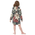 thumbnail image 7 of FORMRS Niños Bathrobe Unisex Hooded Robe Soft Plush Pajamas Sleepwear, Size 4-6T, White Christmas Leaves, 7 of 7