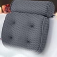 thumbnail image 1 of Almohada de baño AeroIvi Luxury para bañera, cabeza y cuello, color gris, 1 of 8