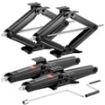 thumbnail image 1 of KFFKFF 9000 lbs RV Scissor Jacks, 4-23.4 in RV Stabilizer Leveling Scissor Jacks, Set of 4, Heavy Duty Stabilizer Jack with Crank Handle, Socket and Bubble Levels, 1 of 9
