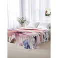 thumbnail image 6 of Pink Blue Spring Floral Flat Sheets Only Twin XL Size, Soft Breathable Bed Top Sheets for Mattress, Vintage Summer Botanical Rustic Luxury Bedding Flat Sheets for Home Hotel Bedroom Bed Protection, 6 of 9