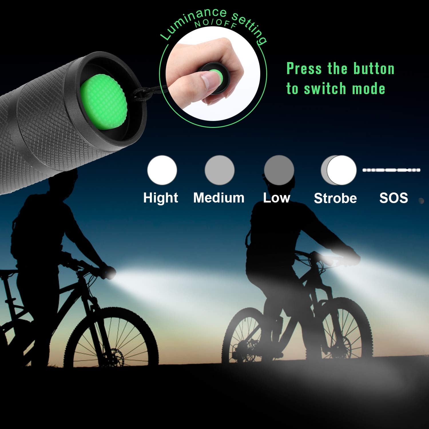 Super-Bright 99000LM LED Tactical Flashlight 5 Modes Zoomable Torch Searchlight