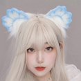 thumbnail image 4 of Kitten-Ear Headband Sweet Girls Accessories Cosplay Beast Ears Fursuit Masquerade Halloween Cosplay Party Yellow, 4 of 4