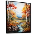 thumbnail image 2 of Designart "Birch Woods Autumn euphony I" Floral Floater Framed Wall Art Print, 2 of 7