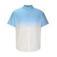 thumbnail image 4 of Birdeem Adult Fashion Men Button Gradient Printing Short Sleeve Tops T-Shirt Loose, 4 of 4