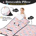 thumbnail image 3 of Unicorn and Cloud Pink Pattern Teens Toddler Nap Mat with Pillow, Sleeping Mat Bag for Preschool Daycare 51"x22", 3 of 6