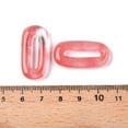 thumbnail image 3 of 5 pc Cherry Quartz Glass Oval Pendants Oval Ring Charms 30x15~16x5~6mm Hole: 17.5~19.5x3.5~4.5mm, 3 of 3