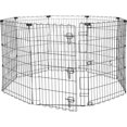 Secure Indoor/Outdoor Dog Playpen with Ground Anchors and Foldable