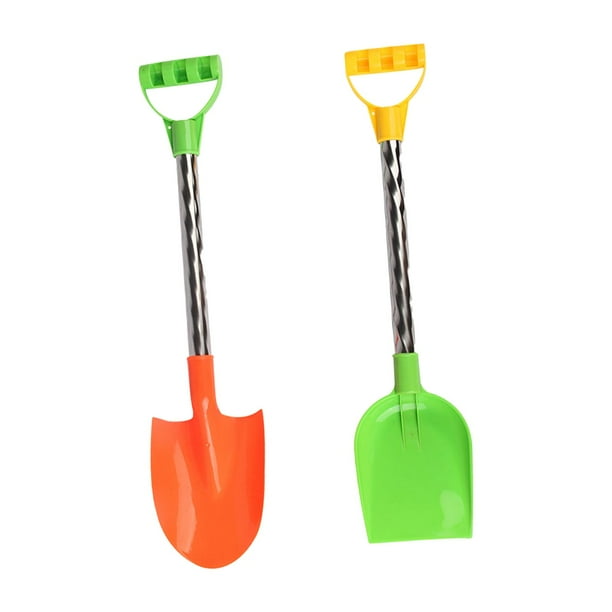 Pack De 2 Palas De Playa De Plástico Con Mango Largo De 50 Cm, Multiusos Para Arena, Nieve Y Jardinería, Juguetes Educativos Para Niños, Color Aleatorio