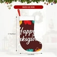 thumbnail image 4 of Salouo Happy Thanksgiving Print Christmas Stockings,Large Xmas Stocking Set of 1 Holiday and Farmhouse Stocking for Christmas Holiday Party Decoration(17.7*11 Inch), 4 of 7