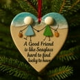 thumbnail image 2 of Miyuadkai Under 1 $, Sea Glass Pendant, Heart Shaped Acrylic Ornament "A Good Friend Is Like Seaglass" Themed Decor for Christmas Tree & Gifting, Sea Glass Pendant*1 Piece, 2 of 9