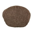 thumbnail image 3 of Men Newsboy Cap Men's Classic Herringbone Tweed Wool Blend Tweed Flat Cap Cabbie Hat Men Beret Hat Flat Peaked Cap Street Hats, 3 of 5