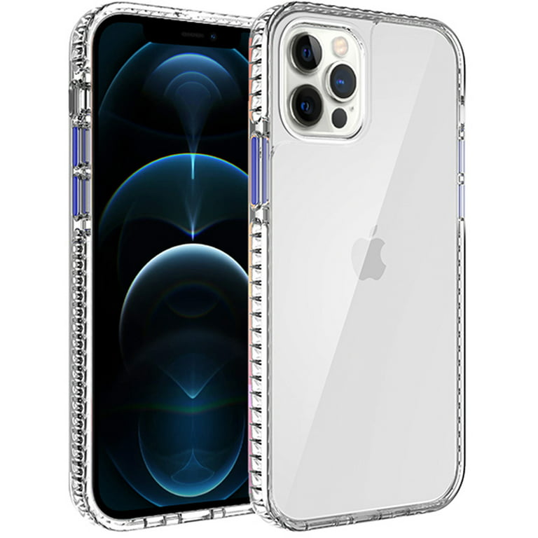 iPhone 13 Case with Build-in Screen Protector, Hybrid Rugged Full Body  Protection Shockproof Anti-Scratch Transparent Clear PC Back Cover for  Apple