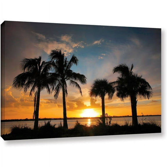 ArtWall Steven Ainsworth "Tropical Sunset" Gallery-wrapped Canvas