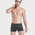 thumbnail image 3 of sunsanly Shorts Panties Mid-Rise Elastic Waistline Letter Print Sweat Absorbing Modal Men U-Bump Breathable Shorts Panties Men Supply, 3 of 8