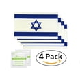 thumbnail image 2 of Spy Spot Set of 4 Israel Flag Vinyl Sticker Decals 4" x 2.5" Weatherproof UV Resistant, 2 of 5