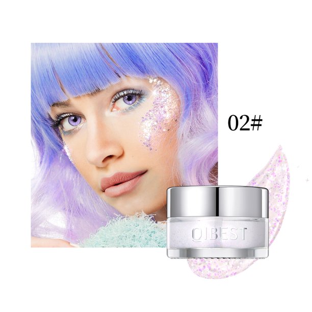 Purpurina multifuncional con cuchara para ojos, Gel para uñas, cuerpo, cara, Flash artístico, lentejuelas sueltas, crema, Festival, decoración