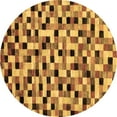thumbnail image 1 of Ahgly Company Indoor Round Abstract Brown Modern Area Rugs, 8' Round, 1 of 4
