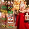 thumbnail image 2 of 12PCS Christmas Glasses Frames, Christmas Decoration Glitter Party Glasses Frames for Christmas Party Christmas Dinner Photos Booth, 2 of 7