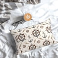 thumbnail image 5 of Zufioo Anchor with Rope Print Double-Sided Throw Pillow Cover, Pillow Protector Home Decor - With Hidden Zipper, Suitable for Bedroom, Living Room, Car Interior-20"x30", 5 of 6