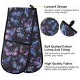 thumbnail image 4 of Dailycode Double Sided Oven Mitt with Loop Heat Resistant Kitchen Long Potholders 7" x 35" Beautiful Watercolor Butterflies, 4 of 6