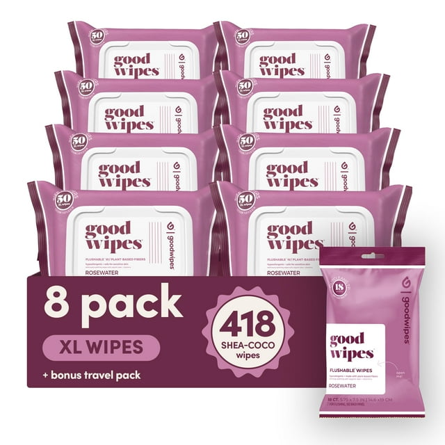 Toallitas desechables para glúteos Goodwipes, extra grandes, 418 unidades