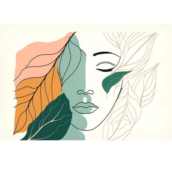 Canvas Wall Art - Ray Heere 'Botanical Minimalism Portraits 3' Wall Art for Living Room, Bedroom, or Office Décor by Trademark Fine Art - 19 x 12 Inches