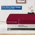 thumbnail image 4 of Twin XL Size Zipper Fitted Sheet Only – 100% Egyptian Cotton, 600 Thread Count, 12-Inch Extra Deep Pocket, Luxury Sateen Weave Bottom Sheet, Hotel Quality, ( 39" x 80" +12" , Burgundy Solid ), 4 of 6