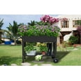 thumbnail image 6 of Raised Planter Box Outdoor with Legs Elevated Raised Garden Bed with Wheels Flower Boxes Outdoor Standing Planter for Vegetables Flowers Herbs Planting,Black, 6 of 6