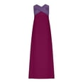 thumbnail image 4 of ITSAME Women's Maxi Dress, Sleeveless Sexy Cross Neck Solid Color Summer Casual Flowy Long Dresses Purple 2XL, 4 of 8