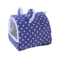 thumbnail image 1 of Visland Cozy Hamster Nest Semi-enclosed with Hanging Hook Cartoon Printed Comfortable Pet Bed for Cold Weather, 1 of 8
